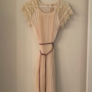 White dress with satin lining